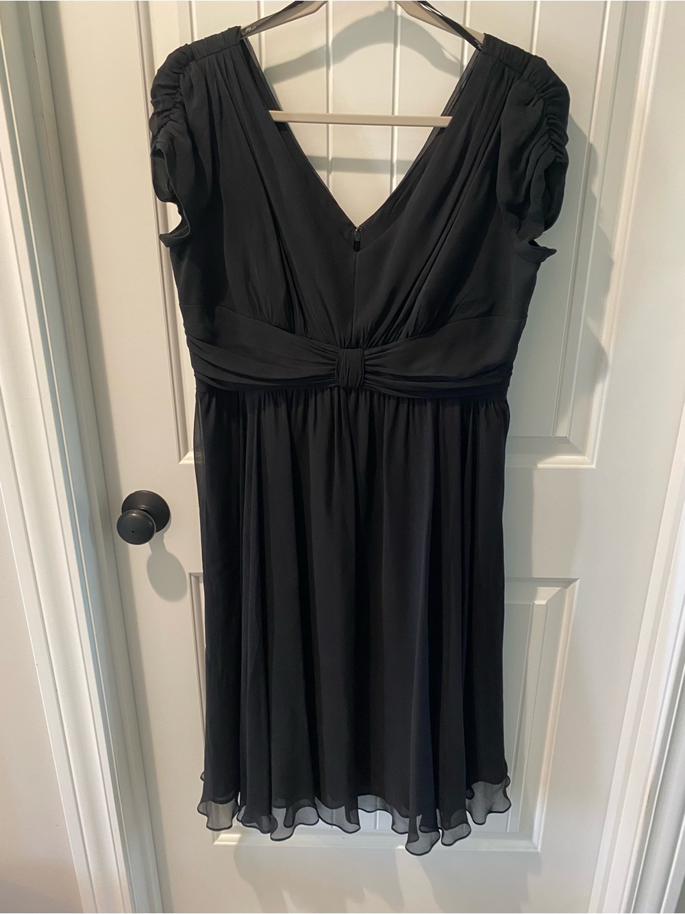 Suzi Chin for Maggy Boutique Classic Black V-Neck Women's Dress